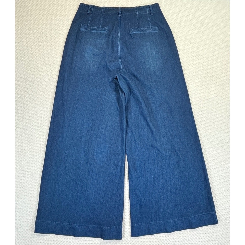 HALARA Dark Blue Wide Leg Jeans Flare - Picture 7 of 9